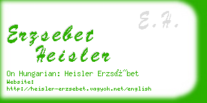 erzsebet heisler business card